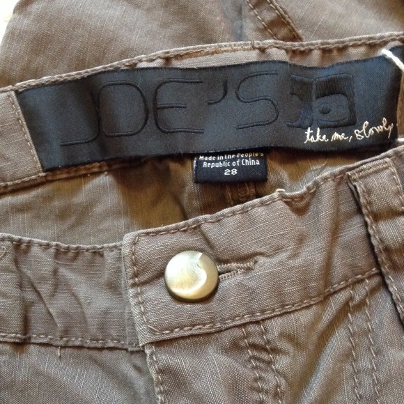 JOES JEANS washed brown linen/cotton pants 28 - Picture 8 of 8